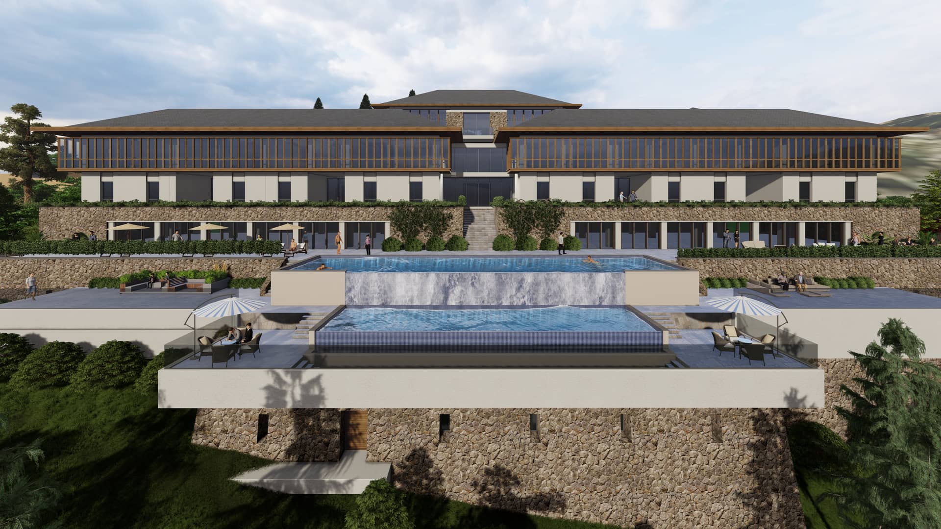 Hospitality architecture by GharKarma