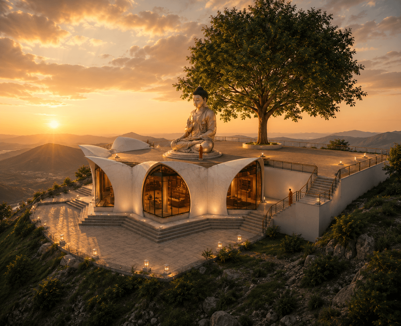 Buddha Meditation Centre project view 2